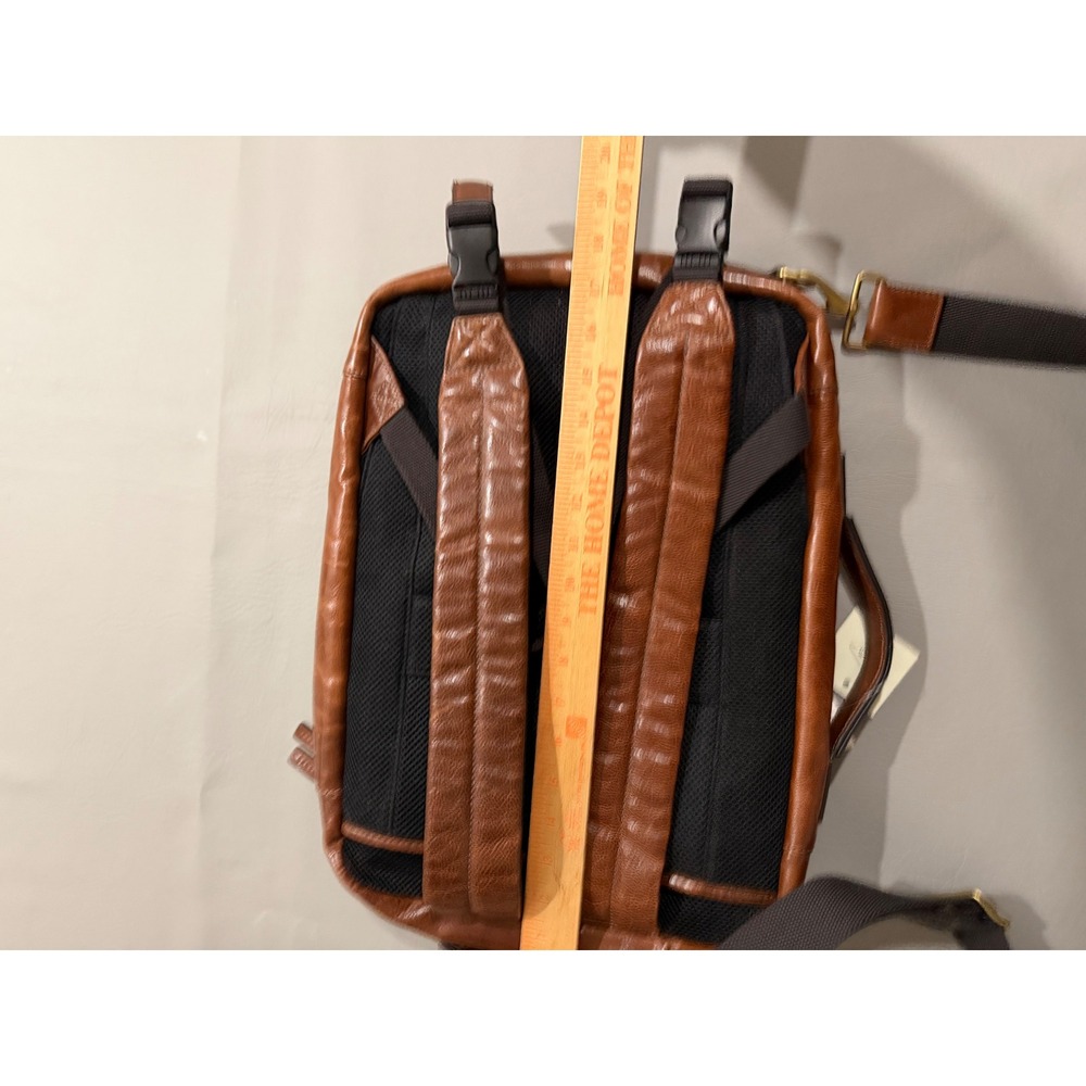 Fossil Buckner Convertible Backpack Briefcase Mens Cognac Leather NWT MBG9520222 - Picture 12 of 16